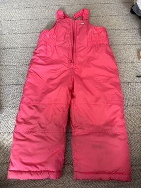Carter's Bright Pink Insulated Snow Overalls girls 4T